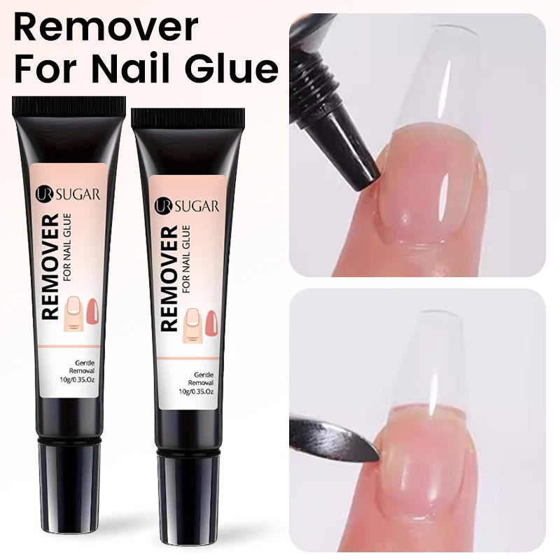 UR SUGAR 10g Nail Glue Remover Set For False Nail No Need Lamp Cured Long Lasting Soak Off Adhesion Gel Nail Manicure Tool