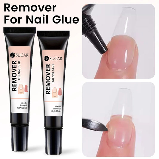 UR SUGAR 10g Nail Glue Remover Set For False Nail No Need Lamp Cured Long Lasting Soak Off Adhesion Gel Nail Manicure Tool