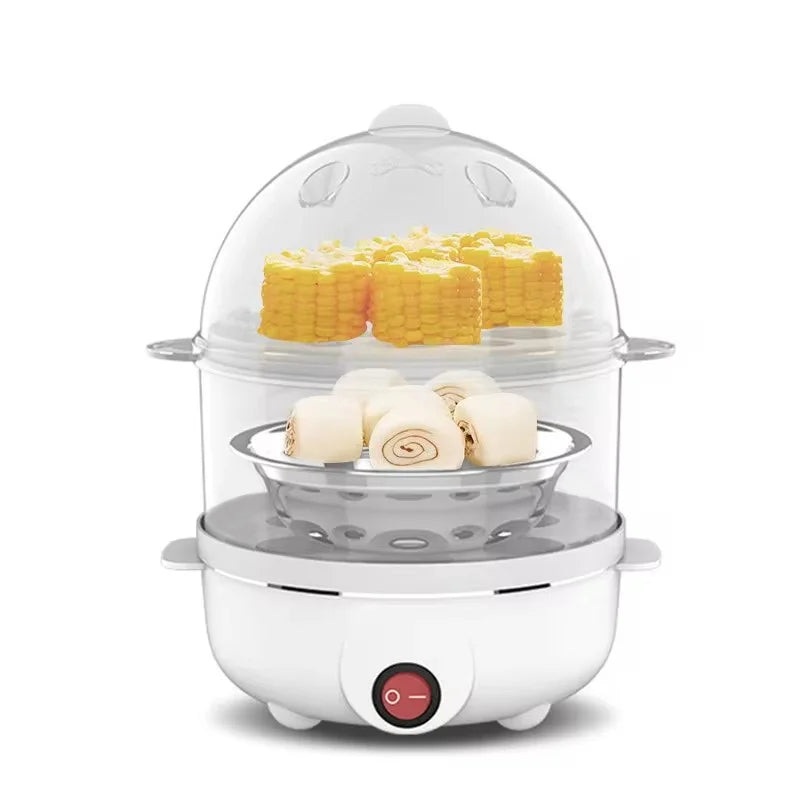 Egg Cooker Multifunctional Electric Egg Boiler Double Layers Egg Cooker Mini Steamer Poacher Kitchen Cooking Breakfast Machine